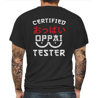 Oppai Tester Mega Milk Anime Mens Back Print T-shirt | Favorety