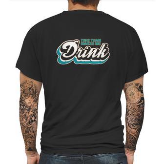 Orange Dolphins This Team Makes Me Drink Mens Back Print T-shirt | Favorety AU