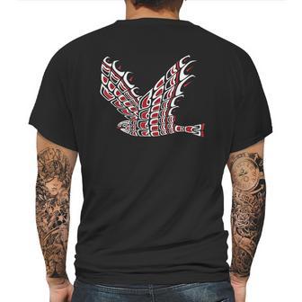 Pacific Northwest Red Tail Hawk Native American Style Art Mens Back Print T-shirt | Favorety AU