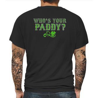 Who Is Your Paddy Mens Back Print T-shirt | Favorety AU