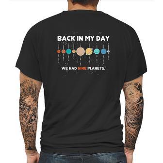 Panoware Space Graphic Back In My Day We Had Nine Planets Mens Back Print T-shirt | Favorety AU