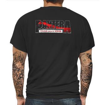 Pantera Official Vulgar Display Of Power Logo Red Mens Back Print T-shirt | Favorety UK