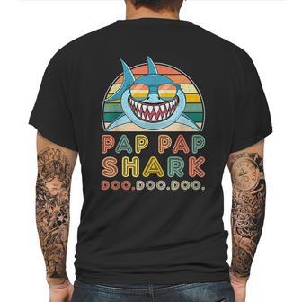 Pap Pap Shark Father Day Gifts For Men Grandpa Shark Mens Back Print T-shirt | Favorety