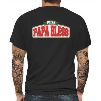 Papa Bless Pizza Funny Meme Prank Logo Mens Back Print T-shirt | Favorety DE