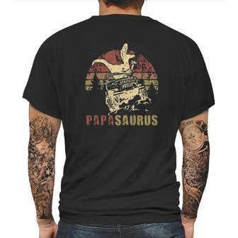 Papa Saurus Jeep Outdoor Road Trip Vintage Popular Gift Mens Back Print T-shirt | Favorety CA