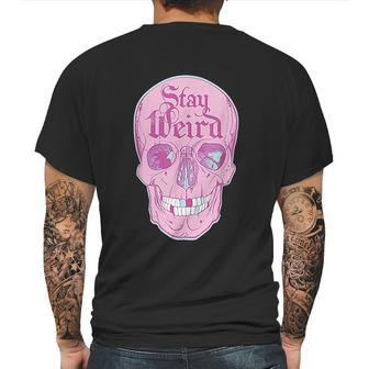 Pastel Goth Girl Stay Weird Emo Pink Skull Mens Back Print T-shirt | Favorety AU