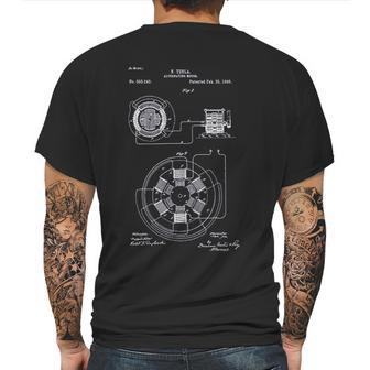 Patent Earth Tesla Alternating Motor Engineering Student Tesla Inventions Mens Back Print T-shirt | Favorety AU