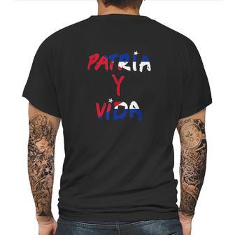 Patria Y Vida Cuba Cuban Freedom Movement Himno Cubano Mens Back Print T-shirt | Favorety UK