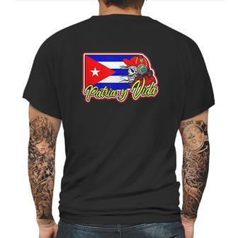 Patria Y Vida Cuba Flag Mens Back Print T-shirt | Favorety