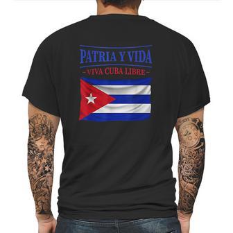 Patria Y Vida Vintage Flag For Cuba Lover Mens Back Print T-shirt | Favorety CA