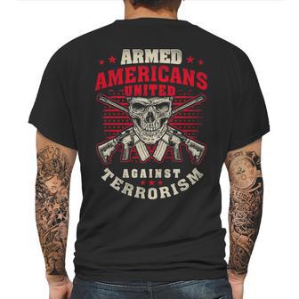 Patriot Against Terrorism Gift T Mens Back Print T-shirt | Favorety