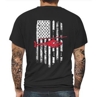 Patriotic Helicopter Flag Helicopter Pilot Gifts Mens Back Print T-shirt | Favorety AU