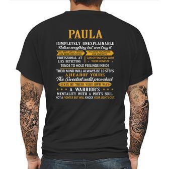 Paula Compeletely Unexplainable Mens Back Print T-shirt | Favorety CA