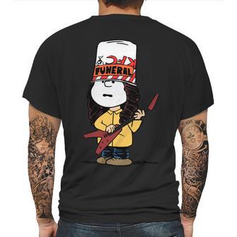 Peanut Buckethead Mens Back Print T-shirt | Favorety