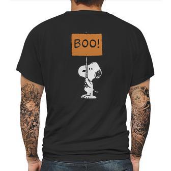 Peanuts Halloween Boo Mens Back Print T-shirt | Favorety