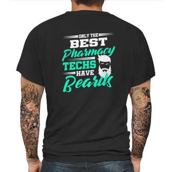 Mens Pharmacy Tech Beard Technician For Men Funny Gift Mens Back Print T-shirt | Favorety CA