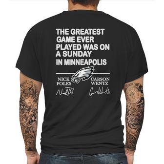 Philadelphia Eagles The Greatest Game Ever Played Was On A Sunday Mens Back Print T-shirt | Favorety DE