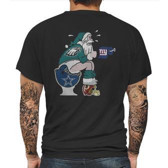 Philadelphia Eagles Santa Claus Mens Back Print T-shirt | Favorety