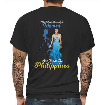 Philippines Pinay Filipina Pride Proud Flag Beautiful Woman Mens Back Print T-shirt | Favorety AU