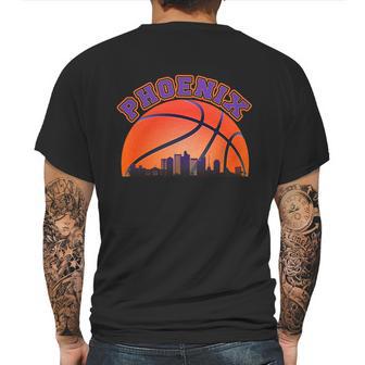 Phoenix Arizona Basketball City Skyline Mens Back Print T-shirt | Favorety CA