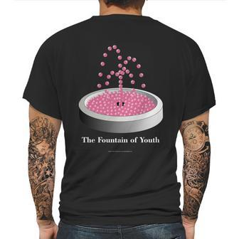 Pickleball Fountain Pink Mens Back Print T-shirt | Favorety