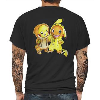 Pikachu And Pikachu Charmander Pokemon Mens Back Print T-shirt | Favorety DE