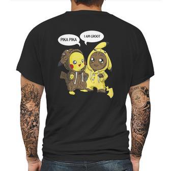 Pikachu Pika Pika I Am Groot Mens Back Print T-shirt | Favorety UK