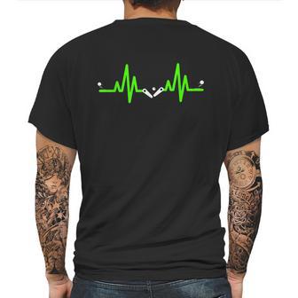 Pinball Heartbeat Flipper Ecg Pulse Line Mens Back Print T-shirt | Favorety DE