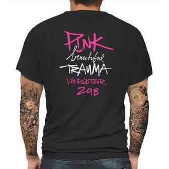 Pink Beautiful Trauma Shirt Mens Back Print T-shirt | Favorety UK