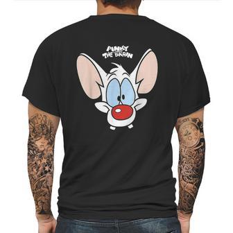 Pinky And The Brain Pinky Big Face Mens Back Print T-shirt | Favorety