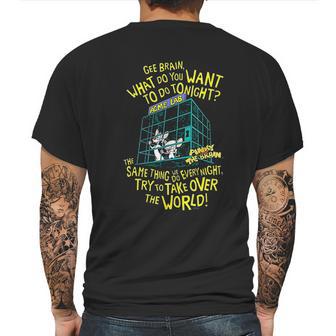 Pinky And The Brain The World Mens Back Print T-shirt | Favorety