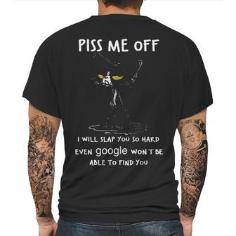 Piss Me Off I Will Slap You So Hard Black Cat Mens Back Print T-shirt | Favorety CA