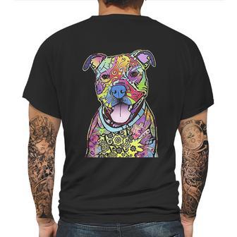 Pitbull Colourful Pit Bulls Dog Lovers Gift Mens Back Print T-shirt | Favorety DE