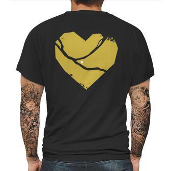 Pittsburgh Steel City Broken Heart Mens Back Print T-shirt | Favorety CA