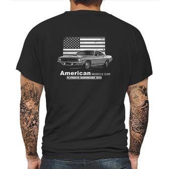 Plymouth Barracuda American Muscle Car Mens Back Print T-shirt | Favorety