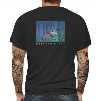 Pocahontas Meeko Weekend Plans Mens Back Print T-shirt | Favorety