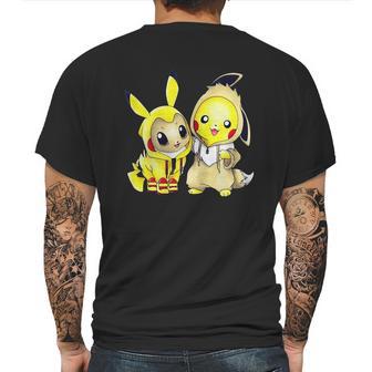 Pokemon Eevee And Pikachu Mens Back Print T-shirt | Favorety UK