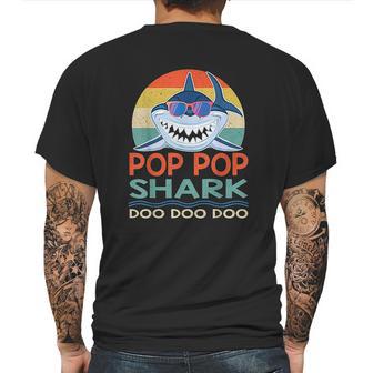 Pop Pop Shark Doo Doo Doo Vintage Matching Family Mens Back Print T-shirt | Favorety