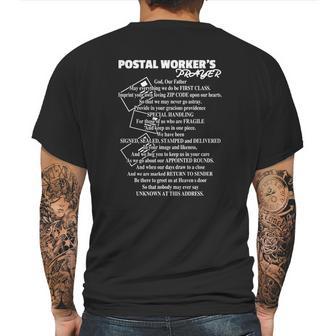 Postal Worker Prayer One Piece Collection Mens Back Print T-shirt | Favorety CA