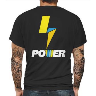 Power By Lachlan Mens Back Print T-shirt | Favorety