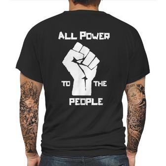 All Power To The People Panthers Party Civil Rights Graphic Design Printed Casual Daily Basic Mens Back Print T-shirt | Favorety