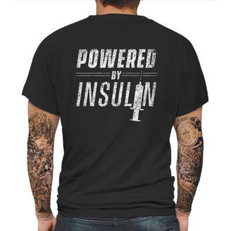 Powered By Insulin Sayings Diabetician Diabetes Awareness Gift Graphic Design Printed Casual Daily Basic Mens Back Print T-shirt | Favorety CA