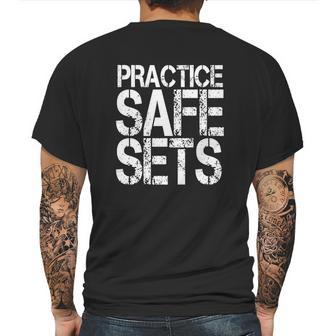 Practice Safe Sets Shirt - Funny Bodybuilding T Shirts Mens Back Print T-shirt | Favorety