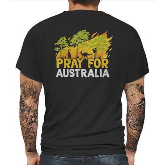 Pray For Australia Australian Bush Fire Koala Kangaroo Shirt Mens Back Print T-shirt | Favorety CA