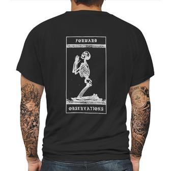 Praying Skeleton Forward Observations Group Mens Back Print T-shirt | Favorety