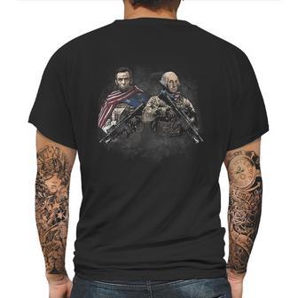 Presidential Soldiers Abraham Lincoln And George Washington Tshirt Mens Back Print T-shirt | Favorety AU