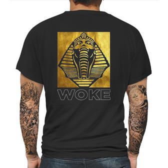 Pride Woke African American Egyptian Kemetic King Tut Mens Back Print T-shirt | Favorety