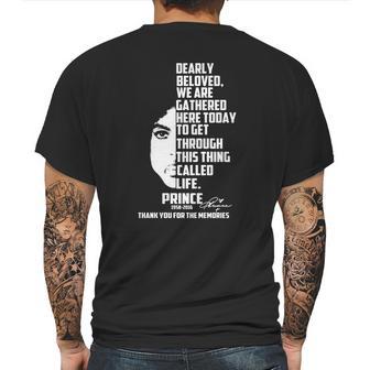 Prince Dearly Beloved We Are Gathered Here Today Mens Back Print T-shirt | Favorety AU