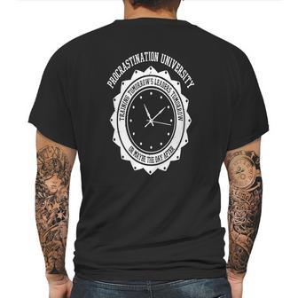 Procrastination University Mens Back Print T-shirt | Favorety AU