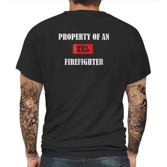 Property Of An Xxl Firefighter Mens Back Print T-shirt | Favorety UK